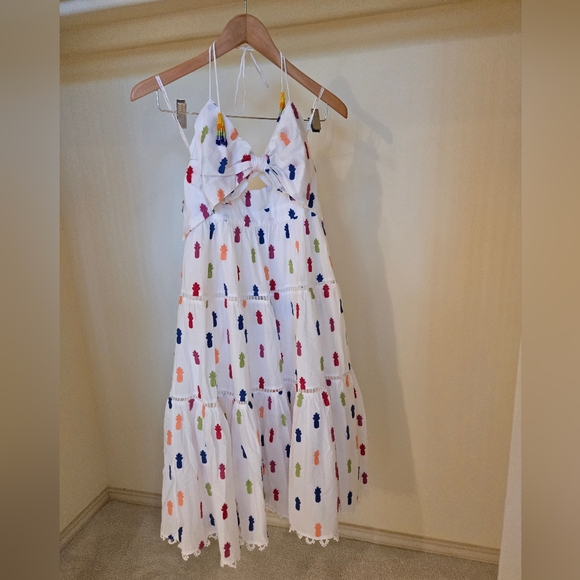 NWT Farm Rio Pineapple Midi Dress XS $295 - Picture 2 of 7
